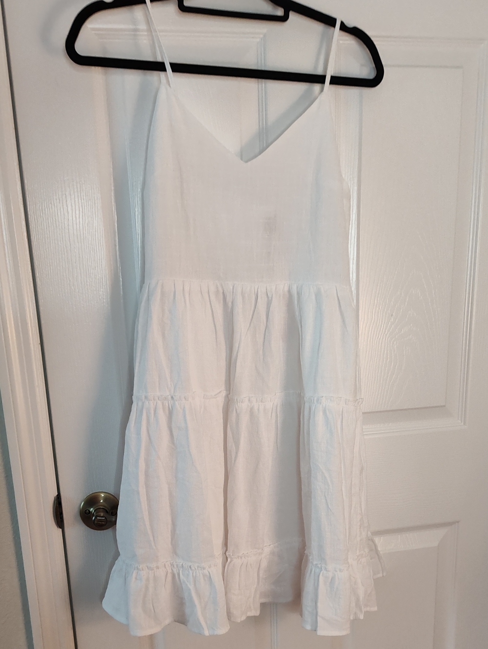Fancyinn White Tiered Spaghetti Strap Dress for Kids